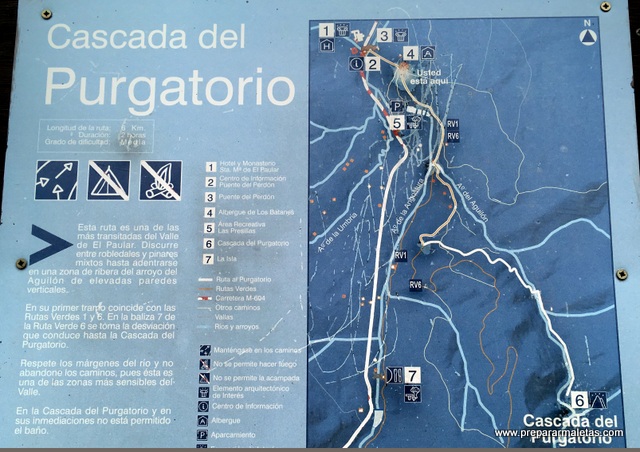 ruta a la cascada del purgatorio