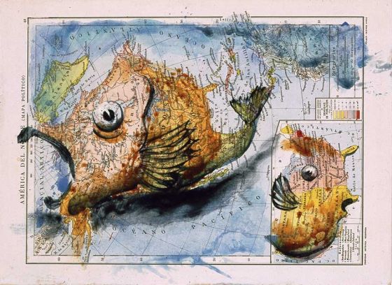 fernando vicente ilustrações pinturas mapas atlas animais figuras humanas