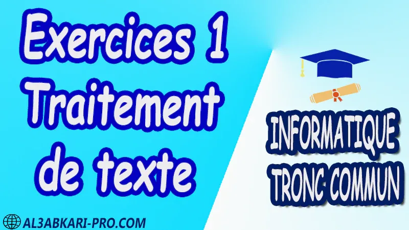 Informatique Tronc commun Tronc commun sciences Tronc commun Technologies Tronc commun Lettres et Sciences Humaines Tronc commun biof Devoir de Semestre 1 Devoirs de 2ème Semestre maroc Exercices corrigés Cours résumés devoirs corrigés exercice corrigé prof de soutien scolaire a domicile cours gratuit cours gratuit en ligne cours particuliers cours à domicile soutien scolaire à domicile les cours particuliers cours de soutien des cours de soutien les cours de soutien professeur de soutien scolaire cours online des cours de soutien scolaire soutien pédagogique