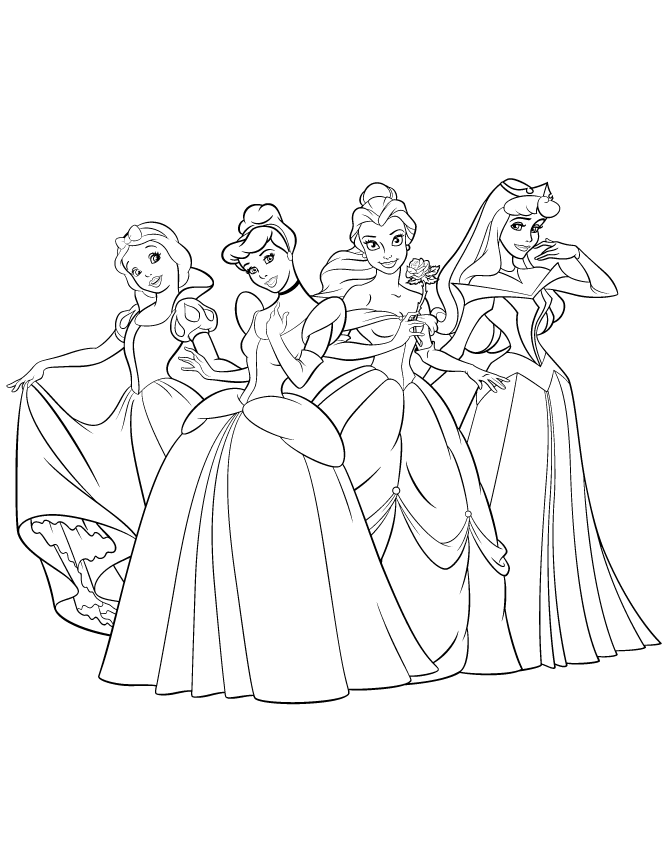 Princesses Coloring Pages 3