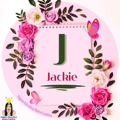 Cartel para imprimir del nombre Jackie gratis