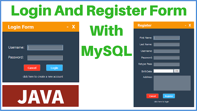  How To Make SignUp And SignIn Form In Java Using NetBeans With MySQL DataBase Java - Login And Register Form With MySQL DataBase