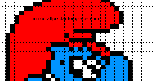 Minecraft Pixel Art Templates: Papa Smurf