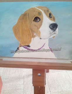 Pintura em papel Canson Beagle