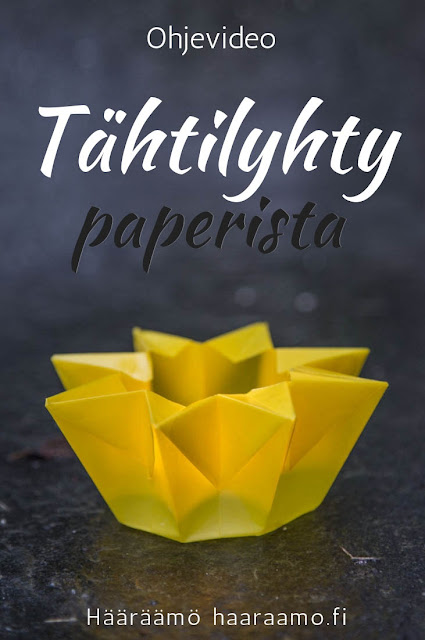 Ohjevideo: Taittele tähtilyhty paperista