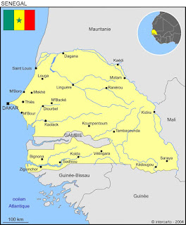 Carte Sénégal