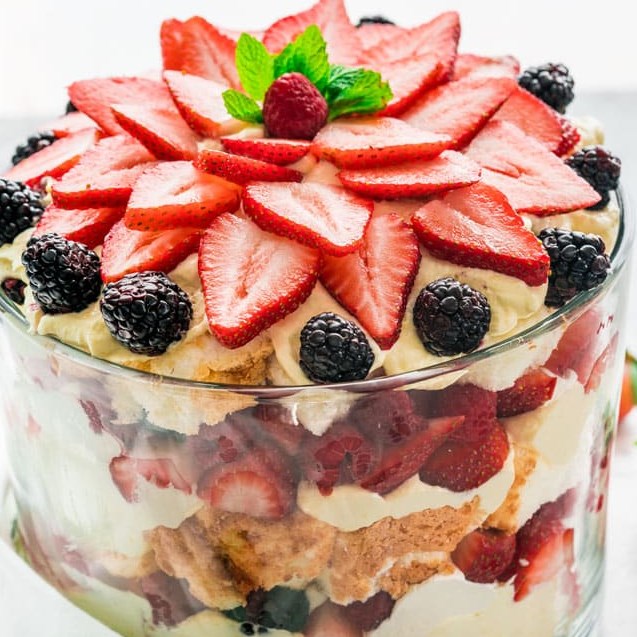 ANGEL BERRY TRIFLE #sweets #pudding