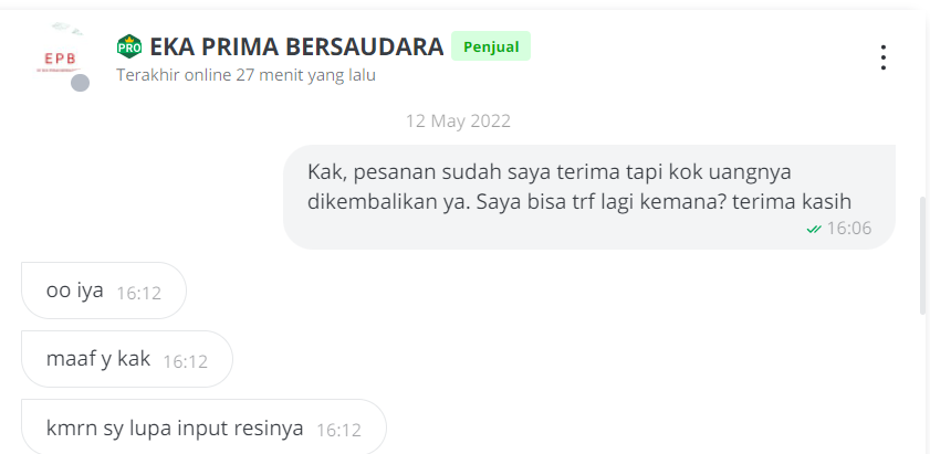 Pesanan Dibatalkan Tokopedia tapi Barang Sudah Diterima