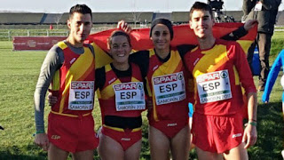 Campeonato de Europa de cross 2017 (Samorin, Eslovaquia) - Adel Mechaal y el equipo mixto subieron al podio