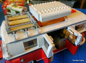 LEGO T1  Volkswagen Split screen Campervan set 10220 review roof rack and pop top and barn doors