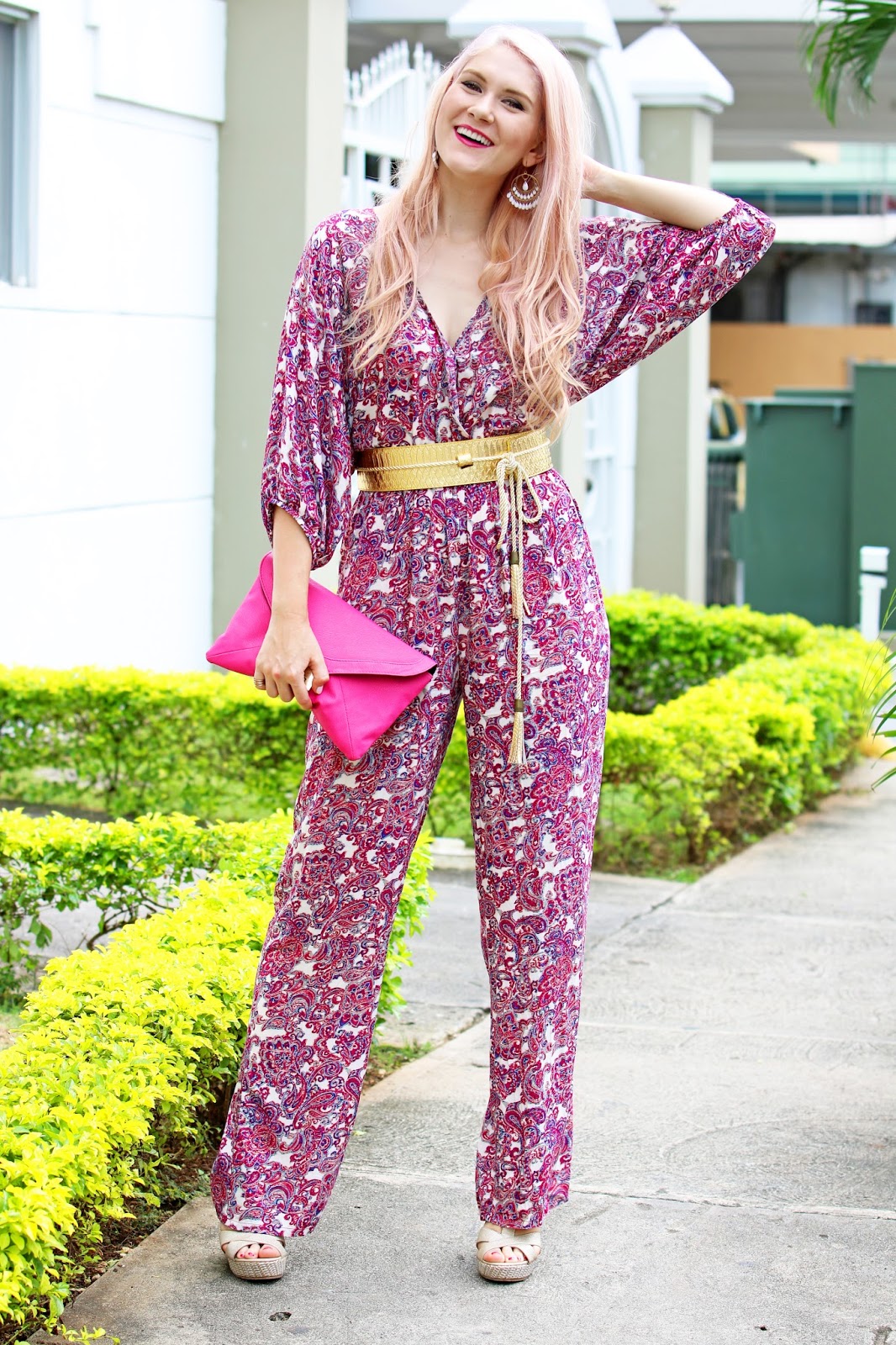 Pretty jumpsuit outfit for Spring or Summer