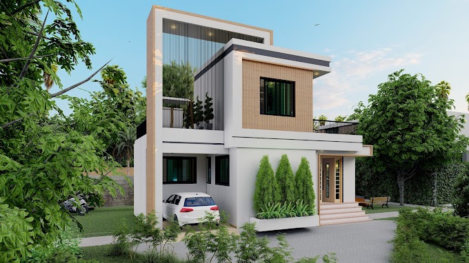 Modern House Design | 25x35 House Plan | 3 Bhk House | Car Parking | Terrace Garden | Cost Details