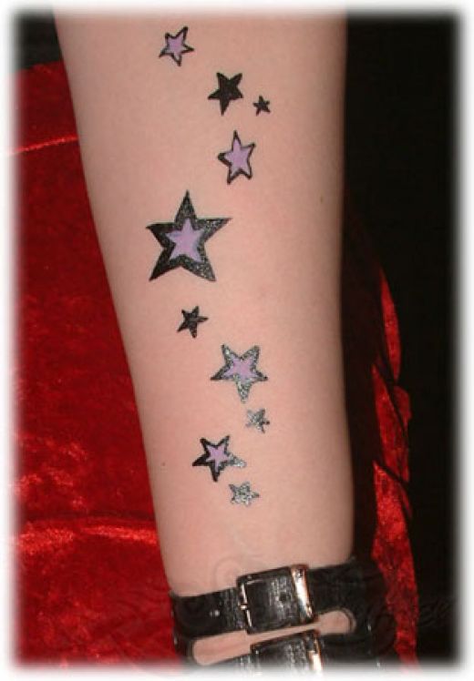 Stars running down the bottom of the leg has my fav colour purple as well