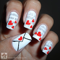 Unhas Decoradas Carta de Amor