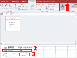 kriteria data having tanpa SQL