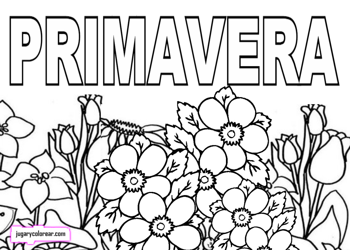 Dibujos Primavera Para Colorear Jugar Y Colorear