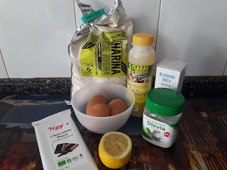 Ingredientes muffins fitness de avena y chocolate