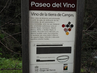 Cartel informativo Cangas del Narcea, Museo del Vino. Grupo Ultramar Acuarelistas