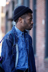 Chris Hill Beanie denim jacket Seattle street style fashion it's my darlin'