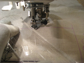 quilting with long arm rulers on a domestic sewing machine