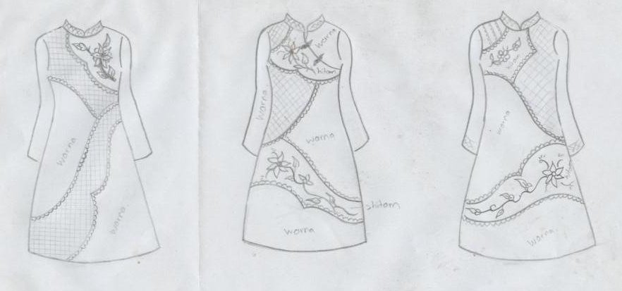  Desain  sketsa  baju  muslim  asimetris Total Fashion All 