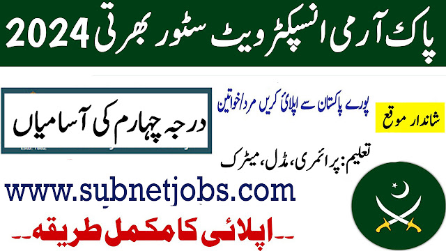 Pak Army Inspectorate Stores & Clothing IAS&C Karachi Jobs 2024