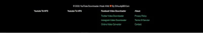 YouTube Downloader Footer