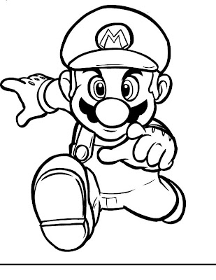 jimbo's Coloring Pages: Mario Running