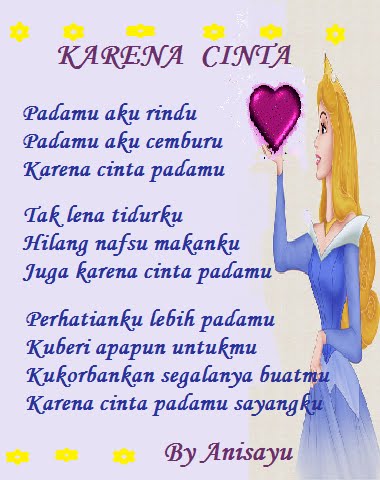  PUISI CINTA BY ANISAYU Karena Cinta 