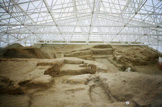 Konya'daki Çatalhöyük'ten bir görüntü
