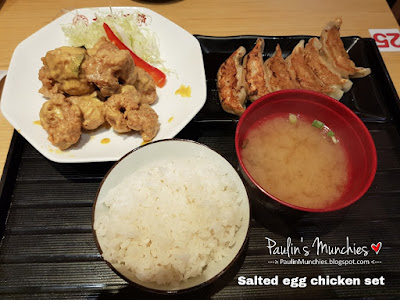 Salted egg chicken set - Akimitsu Tendon & Osaka Ohsho at Westgate - Paulin's Munchies