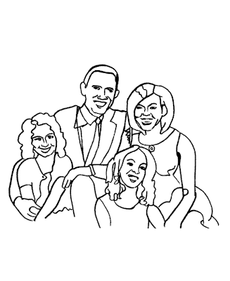 presidents day coloring pages obama family