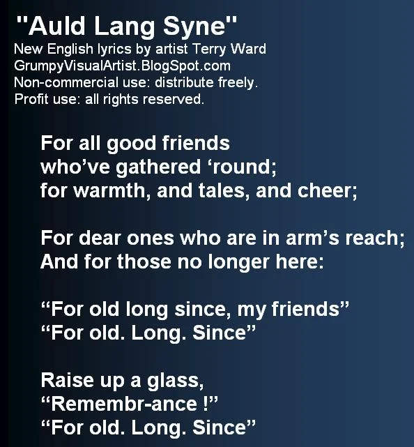 GRUMPYvisualARTIST Auld Lang Syne / Old Lang Syne / new lyrics