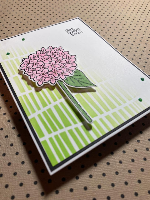 Floral Get Well Card with Guest Designer Brennan Keane | Lovely Blooms Stamp Set and Serene Stripes Stencil by Newton's Nook Designs #newtonsnook #handmade