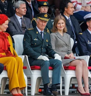 Princess Elisabeth of Belgium attends brother's blue cap parade