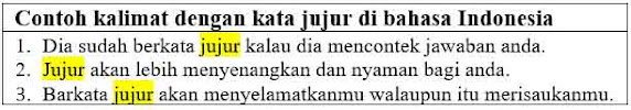 27 contoh kalimat menggunakan kata jujur di bahasa Indonesia