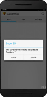 oepn SuperSU App
