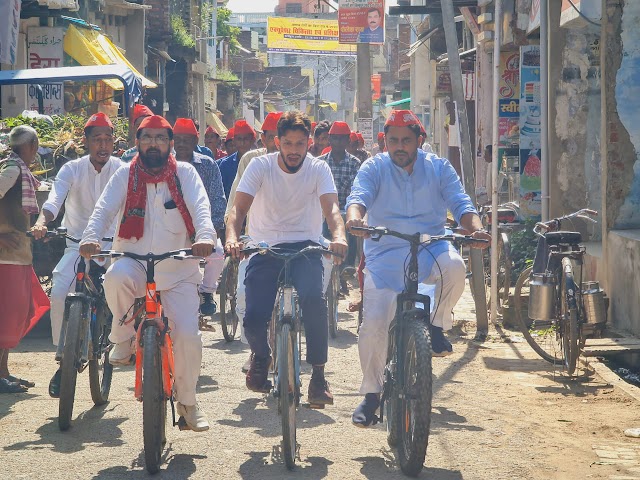 डॉ सरफराज खान ने निकाली साईकल यात्रा , विरोधी बेचैन