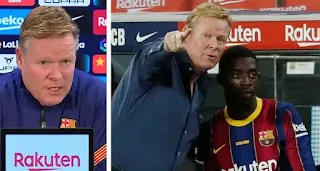 Koeman reveals his strong love for Dembele: 'He has improved physically'