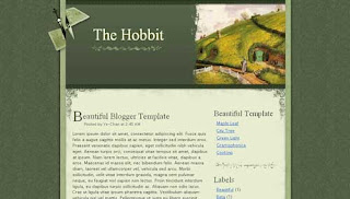 The Hobbit XML Blogger Template