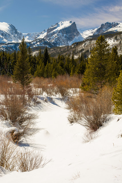 Winter Hallett Peak Rocky Mountain National Park Four Seasons RMNP
