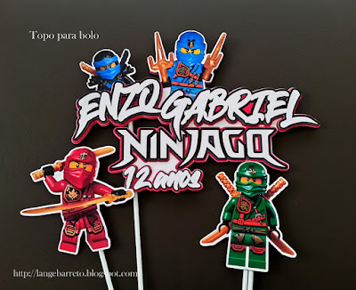 Topo para bolo - Tema Ninjago