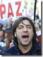 Javier Bardem artista subvencionado por el actual ejecutivo español, berreando en contra de Aznar