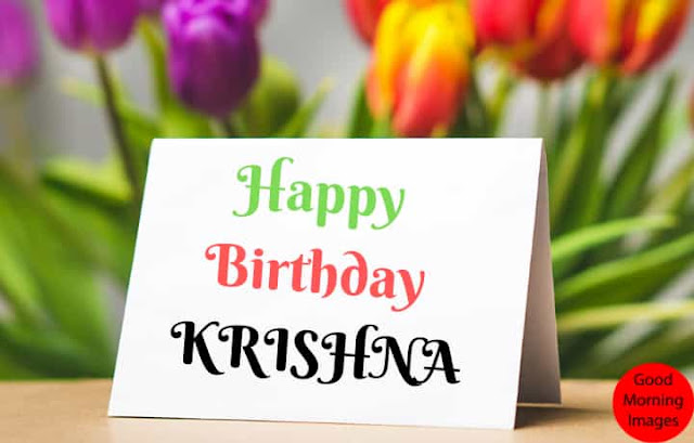 Birthday images with name krishna
