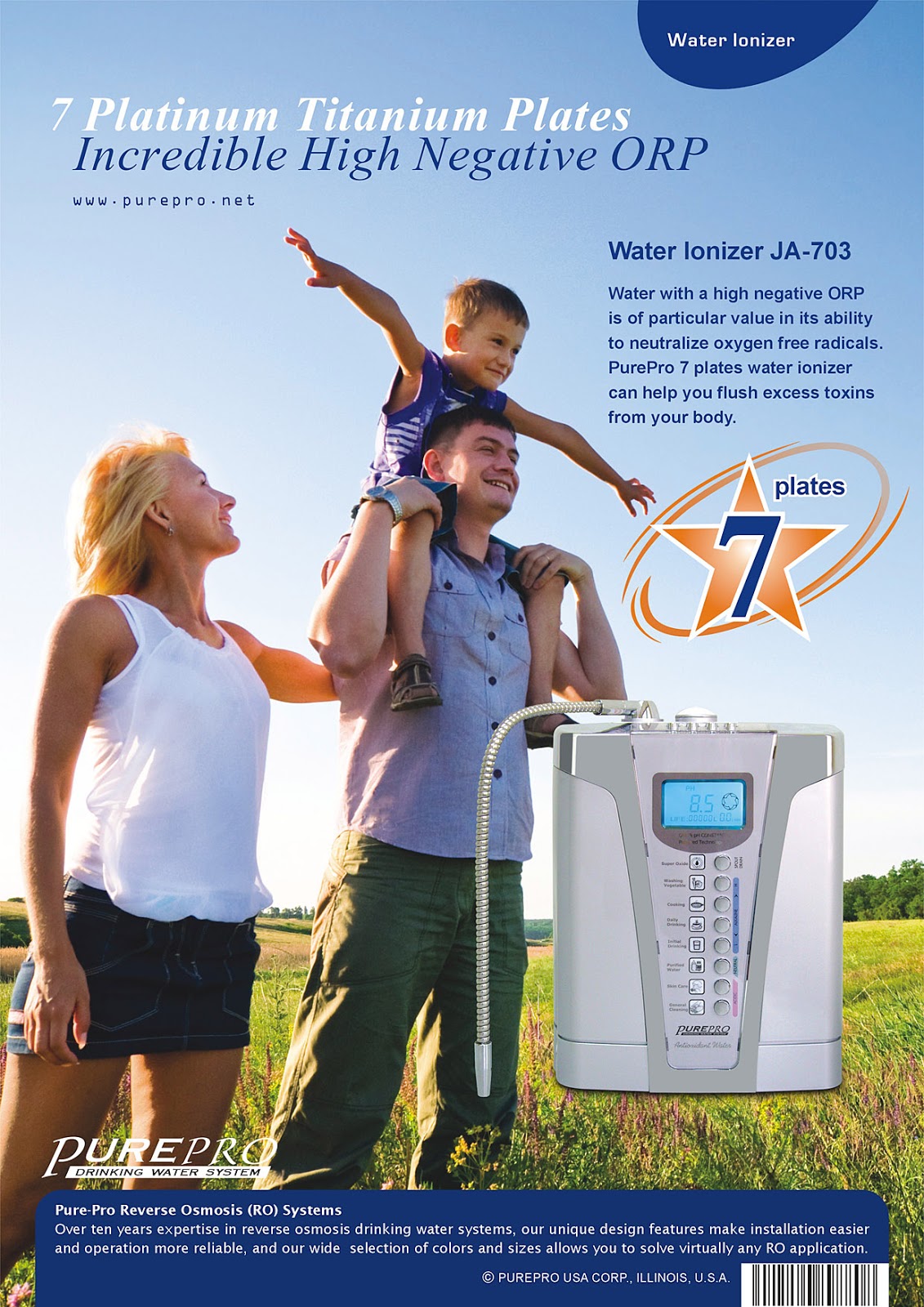 PurePro USA Water Ionizer JA-703