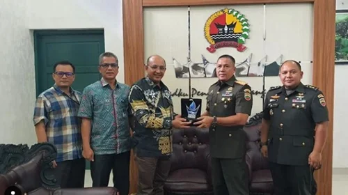 Perumda Air Minum Kota Padang Jalin Sinergitas Dengan  Korem 032/Wirabraja Guna Tuntaskan Tunggakan Asrama