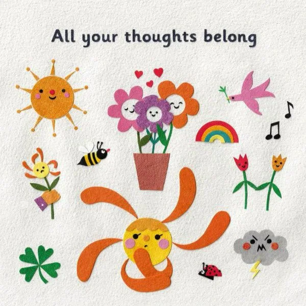 all your thoughts belong - example page from board book, Always Be You