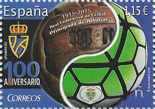 Sello del Centenario de la Federación Asturiana de Fútbol