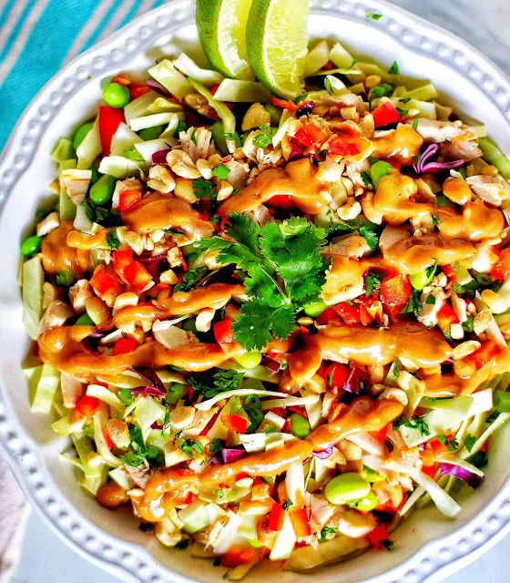 How To Make Thai Crunch Salad with Peanut Dressing at Home