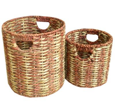 Antique baskets from water hyacinth fibers, basket, antique basket, natural handicraft, handicraft